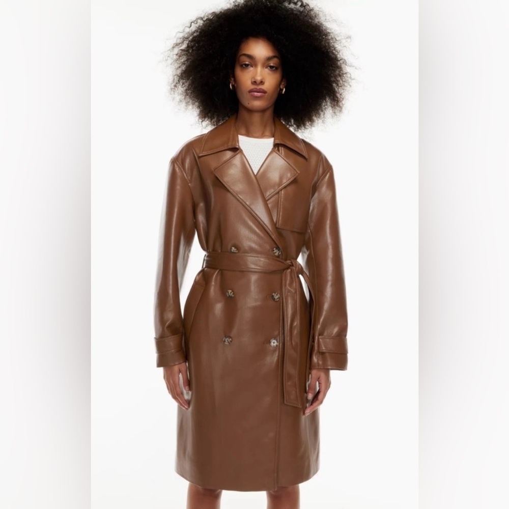 Aritzia Babaton Tabloid Trench Coat - Epicurean Brown